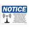 Signmission OSHA Notice, 5" Height, Radio Frequency Fields Near Sign With Symbol, 7" X 5", Landscape OS-NS-D-57-L-17962 - alternate 1